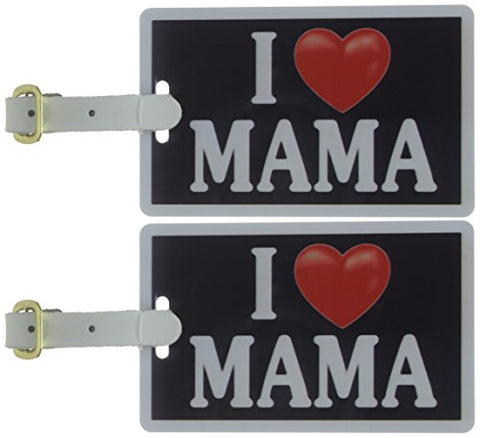 Tag Crazy I Heart Mama Two Pack, Black/White/Red, One Size