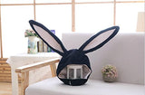 BOBILIKE Plush Fun Bunny Ears Hood Women Costume Hats Warm, Soft and Cozy, Black