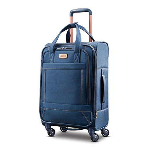 American Tourister Belle Voyage Spinner 21 Carry-On Luggage, Blue Denim