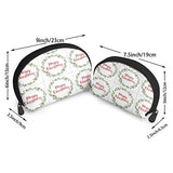 Pingshoes Makeup Bag Sweet Simple Living Handy Half Moon Toiletry Bags Organizer Women