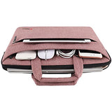 DOMISO 10.1 inch Laptop Sleeve Shoulder Bag Water-Resistant Messenger Bag Business Briefcase for 9.7"10.5"11"iPad Pro,iPad Air 3 10.5, iPad Pro 10.5, iPad 1/2/3/4/5/6,Lenovo Yoga Book, Pink