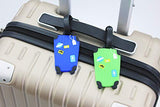 Mziart Cute Luggage Tags Unique Funny Bag Tags Cartoon Baggage Suitcase Labels Travel Identifiers Name Tags (Set of 5)