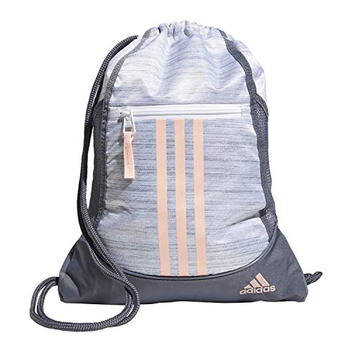adidas Unisex Alliance II Sackpack, White/Onix/Haze Coral, OSFA