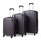 Sandinrayli 3 Pcs Luggage Set, Lightweight & Durable Travel Suitcase with Spinner Wheels, 20” 24” 28” Hardside Spinner Set