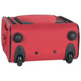 Kenneth Cole Reaction Going Places 16" 600d Polyester 2-Wheel Underseater Carry-on Luggage, Red