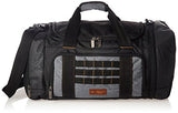 ORIGINAL PENGUIN Weekender Duffel Luggage Bag for Men, Black/Grey Crosshatch, One Size