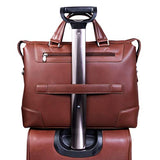 McKlein, R Series, Arcadia, Top Grain Cowhide Leather, 17" Leather Slim Laptop Briefcase, Brown (88764)