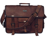 Leather Briefcase Large Messenger Shoulder Bag Rugged Leather Computer Laptop Bag