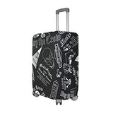 DEYYA Cute Crow Skull Head Chariot Spandex Travel Luggage Protector Suitcase Cover Fit 22-24 Inch