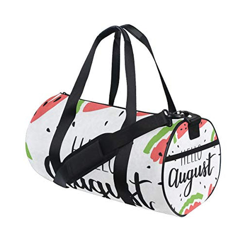 Duffel Bags Atermelon Hello August Womens Gym Yoga Bag Small Fun Sports Bag for Men