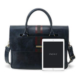 ECOSUSI Men's Briefcase 15.6 inch Laptop Bag PU Leather Computer Messenger Shoulder Bag with