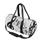 OuLian Gym Bag Music Notes Clipart Women Canvas Duffel Bag Cute Sports Bag for Girls