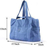 VanFn Foldable Travel Duffel Bag, Sports Duffels Gym Bag, Rainproof Nylon Totes, Sports Shoulder Handbag, Lightweight Duffle Bags For Women & Men, Outdoor Weekend Bag, P.Travel Series (Blue)