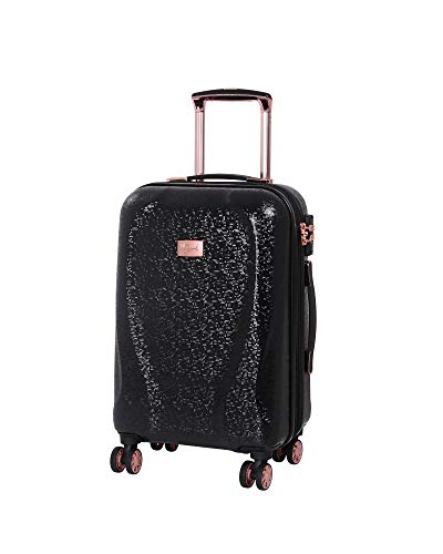it Girl 21.5" Sparkle 8 Wheel Hardside Expandable Spinner with TSA Lock, Black