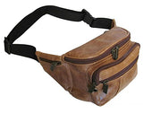 AmeriLeather Easy Traveller Fanny Pack (Vintage Tan)