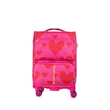 Cloe by Agatha Ruiz de la Prada Checked Medium 24" inch Luggage with 360º-spinner wheels in Magenta Color