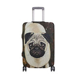 Suitcase Cover Merry Christmas Pug Dog Animal Luggage Cover Travel Case Bag Protector for Kid Girls
