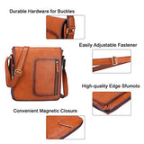 Banuce Small Vintage Full Grains Italian Leather Messenger Bag for Men Women Business Shoulder