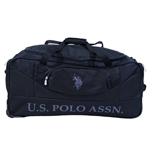 U.S. Polo Assn. 30in Deluxe Rolling Duffle Bag, Black, One Size