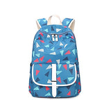 S Kaiko Geometric Pattern Canvas Backpack School Bakcpack For Women And Men School Bag Daypack