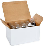 Vivaplex, 12, Clear, 4 oz Glass Bottles, with Lids