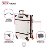 SwissGear 7739 Trunk, Hardside Spinner Luggage (White, Checked-Large 26 Inch)