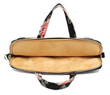 kayond Black Rose Canvas Fabric 15.6 inch Shoulder Bag