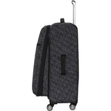It Luggage 26.8" Stitched Squares 8 Wheel Lightweight Expandable Spinner, Flint Grey