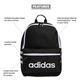 adidas Boys' Youth Classic 3S Backpack, Black/White, One Size
