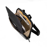 Boconi Mens Tyler Tumbled Folio Leather Laptop Briefcase With Shoulder Strap Bag, Black