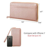 Travel Document Organizer - RFID Passport Wallet Case Family Holder Id Wristlet (Rose Gold)