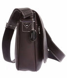 David King & Co. Deluxe Medium Messenger with Inlay, Cafe, One Size