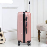 New Hot Suitcase Carry-Ons Women Travel Spinner Rolling Luggage On Wheels,Black,22