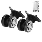 RiToEasysports Universal Mute Luggage Wheels Double Row Suitcase Wheels Replacement for Suitcase Parts(1 Pair)