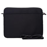 Kroo 13.3" Neoprene Messenger Bag Sleeve With Removeable Shoulder Straps For Laptops, Black
