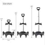 Yuelun Backpack Trolley - 6 Wheels Trolley Hand Aluminium Alloy Folding Hand Truck for Schoolbag/Luggage/Backpack