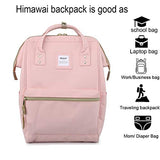 Himawari Laptop Backpack Travel Backpack With USB Charging Port Large Diaper Bag Doctor Bag School Backpack for Women&Men(9001 Pink）