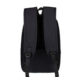 Bibitime Black Boyfriend Backpack Canvas Bookbags Shoulder School Bags Satchel