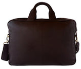 Devil Hunter 16 Inch Retro Buffalo Hunter Leather Laptop Messenger Bag Office Briefcase College Bag