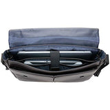 Kenneth Cole Reaction Travelier Satchel Messenger Vegan Leather Laptop Computer Shoulder Bags, Brown, 15.6"