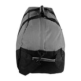 New 21" Large Zippered Duffle Bag Sports Gym Ditty Bag Traveling Shoulder Strap | Gray