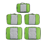 TravelWise Luggage Packing Organization Cubes 5 Pack, Lime, 2 Small, 2 Medium, 1 Large