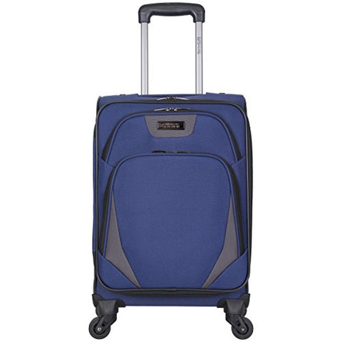 Kenneth Cole Reaction Going Places 20" 600d Polyester Expandable 4-Wheel Spinner Carry-on Luggage, Navy