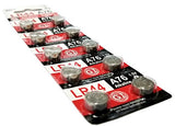 GI LR44 A76 AG13 1.5 Volt Alkaline Button Cell Batteries for Watches Clocks Remotes Games