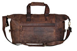 Leather Travel Duffel Bag Overnight Weekend Luggage Carry On Airplane Underseat