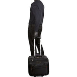 Heritage Polyester Wheeled Business Case Briefcase, Black, One Size