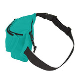 DALIX Fanny Pack w/ 3 Pockets Traveling Concealment Pouch Airport Money Bag (Aqua)