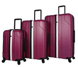 Steve Madden B-Stripe Luggage Sets 3 Piece Hardside Suitcase With Spinner Wheels (B-Stripe