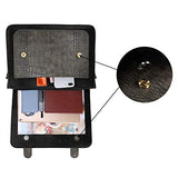 ECOSUSI Women Vintage PU Leather Messenger Shoulder Satchel Bag, Black