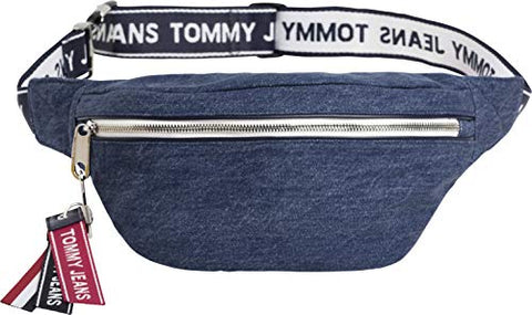 Tommy Jeans Logo Tape Denim Womens Bum Bag One Size Denim